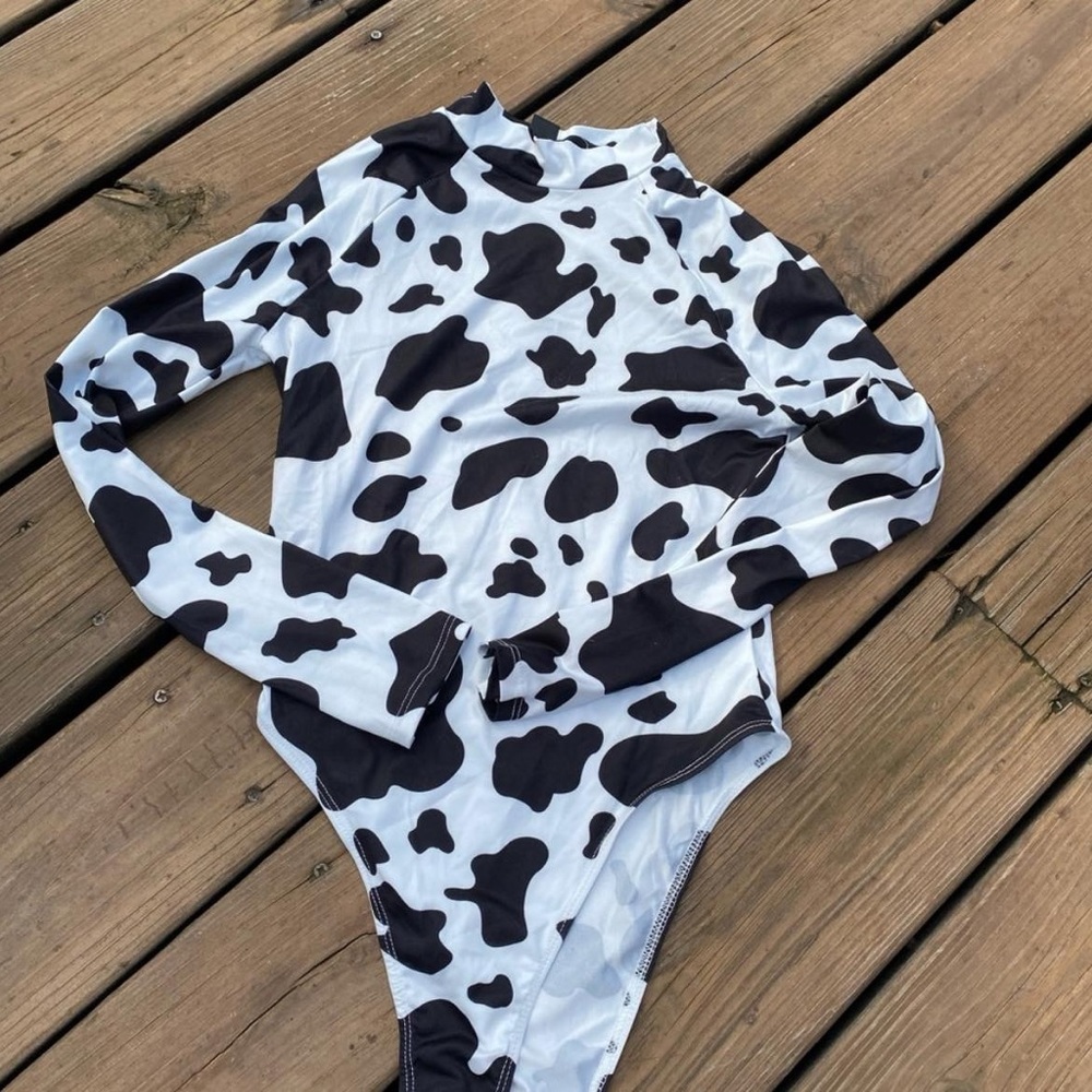 Shein super cute cow bodysuit!